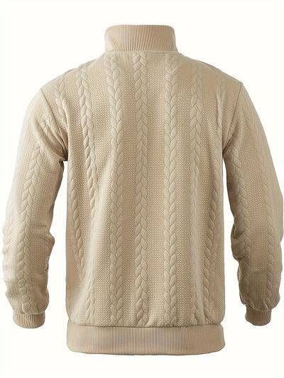 Asger – Vintage herresweater med lynlås - Svendora