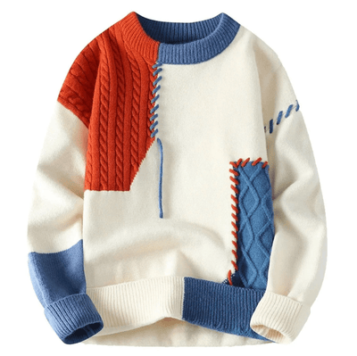 "Cozy Patch" - Stilfuld patchwork - sweater - Svendora